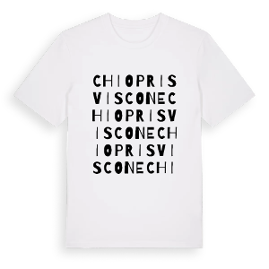 Chiopris Viscone ordlek t-shirt – ekologisk bomull t-shirt från Pinshirt