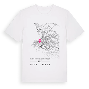 Città Nuova-Barriera Nuova-San Vito-Città Vecchia karta t-shirt – ekologisk bomull t-shirt från Pinshirt