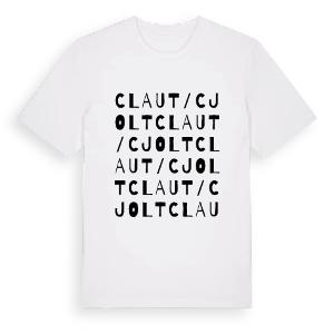 Claut / Cjolt ordlek t-shirt – ekologisk bomull t-shirt från Pinshirt