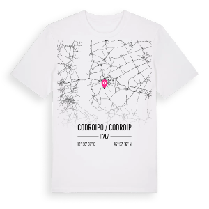 Codroipo / Codroip karta t-shirt – ekologisk bomull t-shirt från Pinshirt