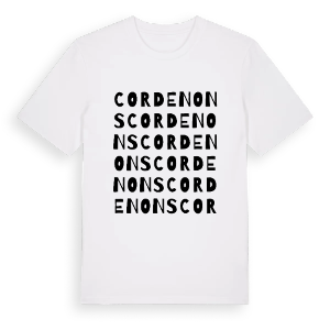Cordenons ordlek t-shirt – ekologisk bomull t-shirt från Pinshirt