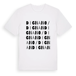 Dignano / Dignan ordlek t-shirt – ekologisk bomull t-shirt från Pinshirt