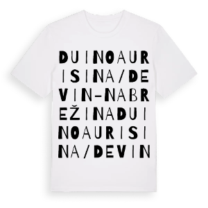 Duino Aurisina / Devin - Nabrežina ordlek t-shirt – ekologisk bomull t-shirt från Pinshirt