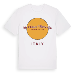 Erto e Casso / Nert e Cjas cirkel t-shirt – ekologisk bomull t-shirt från Pinshirt