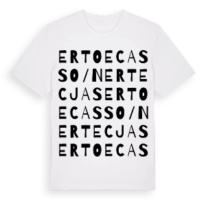 Erto e Casso / Nert e Cjas ordlek t-shirt – ekologisk bomull t-shirt från Pinshirt