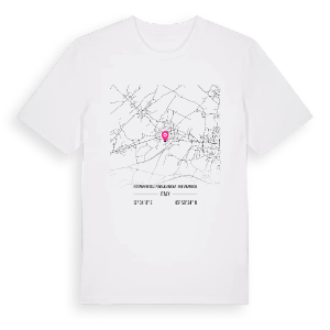 Fontanafredda / Fontanafredha / Fontanafreda karta t-shirt – ekologisk bomull t-shirt från Pinshirt