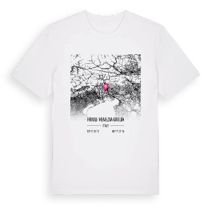 Friuli-Venezia Giulia karta t-shirt – ekologisk bomull t-shirt från Pinshirt
