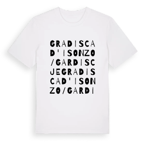 Gradisca d'Isonzo / Gardiscje ordlek t-shirt – ekologisk bomull t-shirt från Pinshirt