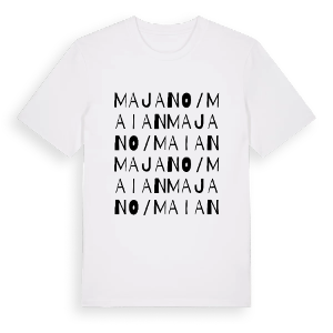 Majano / Maian ordlek t-shirt – ekologisk bomull t-shirt från Pinshirt