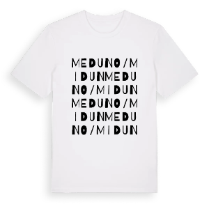 Meduno / MIdun ordlek t-shirt – ekologisk bomull t-shirt från Pinshirt
