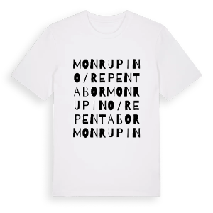 Monrupino / Repentabor ordlek t-shirt – ekologisk bomull t-shirt från Pinshirt