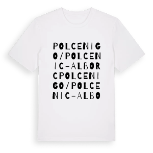 Polcenigo / Polcenic - Al Borc ordlek t-shirt – ekologisk bomull t-shirt från Pinshirt