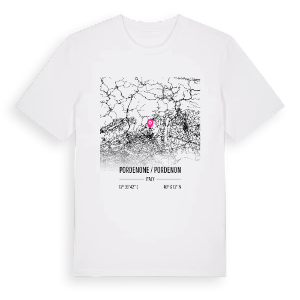 Pordenone / Pordenon karta t-shirt – ekologisk bomull t-shirt från Pinshirt