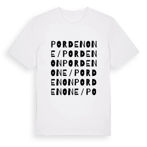 Pordenone / Pordenon ordlek t-shirt – ekologisk bomull t-shirt från Pinshirt