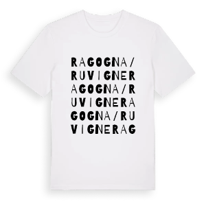 Ragogna / Ruvigne ordlek t-shirt – ekologisk bomull t-shirt från Pinshirt
