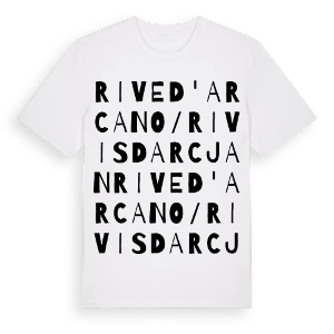 Rive d'Arcano / Rivis Darcjan ordlek t-shirt – ekologisk bomull t-shirt från Pinshirt