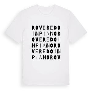 Roveredo in Piano ordlek t-shirt – ekologisk bomull t-shirt från Pinshirt
