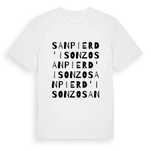 San Pier d'Isonzo ordlek t-shirt – ekologisk bomull t-shirt från Pinshirt