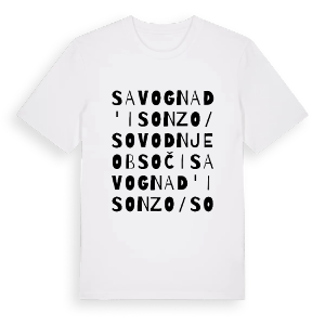 Savogna d'Isonzo / Sovodnje ob Soči ordlek t-shirt – ekologisk bomull t-shirt från Pinshirt