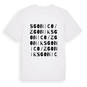 Sgonico / Zgonik ordlek t-shirt – ekologisk bomull t-shirt från Pinshirt
