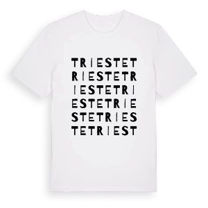 Trieste ordlek t-shirt – ekologisk bomull t-shirt från Pinshirt