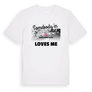Någon i Udine / Udin / Videm älskar mig t-shirt – ekologisk bomull t-shirt från Pinshirt
