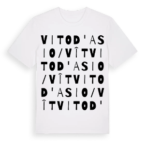 Vito d'Asio / Vît ordlek t-shirt – ekologisk bomull t-shirt från Pinshirt