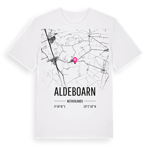 Aldeboarn karta t-shirt – ekologisk bomull t-shirt från Pinshirt