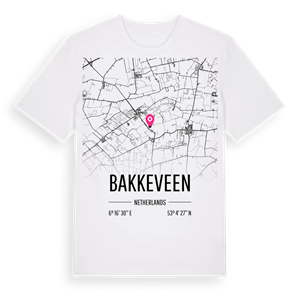 Bakkeveen karta t-shirt – ekologisk bomull t-shirt från Pinshirt