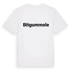 Bitgummole fetstil t-shirt – ekologisk bomull t-shirt från Pinshirt