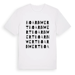 Boarnwert ordlek t-shirt – ekologisk bomull t-shirt från Pinshirt