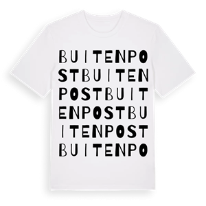 Buitenpost ordlek t-shirt – ekologisk bomull t-shirt från Pinshirt
