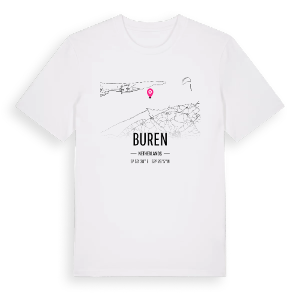 Buren karta t-shirt – ekologisk bomull t-shirt från Pinshirt