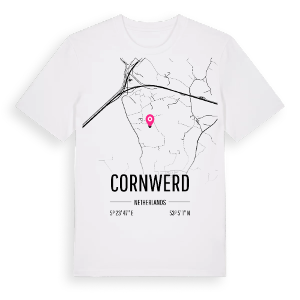 Cornwerd karta t-shirt – ekologisk bomull t-shirt från Pinshirt