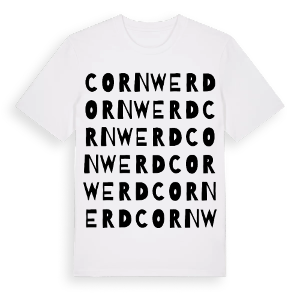 Cornwerd ordlek t-shirt – ekologisk bomull t-shirt från Pinshirt
