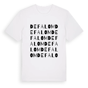 De Falom ordlek t-shirt – ekologisk bomull t-shirt från Pinshirt