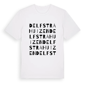 Delfstrahuizen ordlek t-shirt – ekologisk bomull t-shirt från Pinshirt