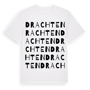 Drachten ordlek t-shirt – ekologisk bomull t-shirt från Pinshirt