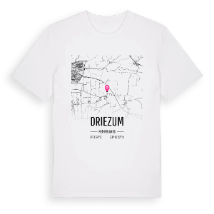 Driezum karta t-shirt – ekologisk bomull t-shirt från Pinshirt