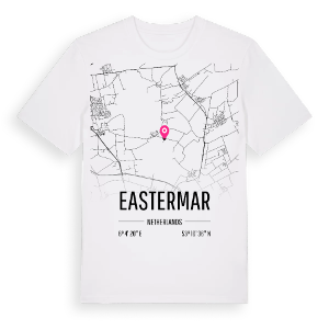 Eastermar karta t-shirt – ekologisk bomull t-shirt från Pinshirt