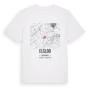 Elsloo karta t-shirt – ekologisk bomull t-shirt från Pinshirt