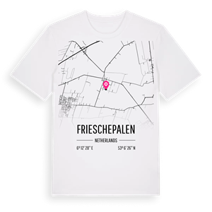 Frieschepalen karta t-shirt – ekologisk bomull t-shirt från Pinshirt