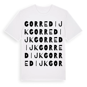 Gorredijk ordlek t-shirt – ekologisk bomull t-shirt från Pinshirt