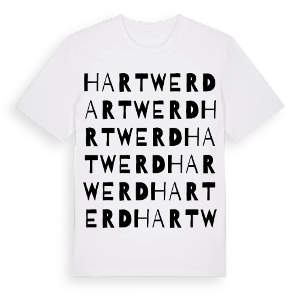 Hartwerd ordlek t-shirt – ekologisk bomull t-shirt från Pinshirt