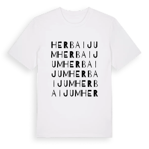 Herbaijum ordlek t-shirt – ekologisk bomull t-shirt från Pinshirt