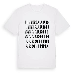 Hinnaard ordlek t-shirt – ekologisk bomull t-shirt från Pinshirt