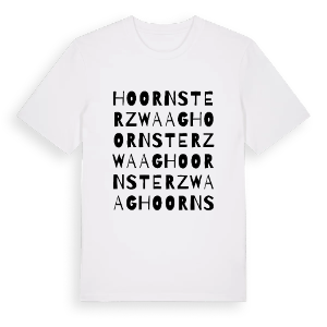 Hoornsterzwaag ordlek t-shirt – ekologisk bomull t-shirt från Pinshirt