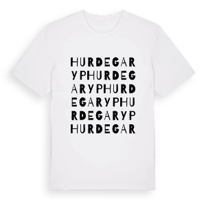 Hurdegaryp ordlek t-shirt – ekologisk bomull t-shirt från Pinshirt