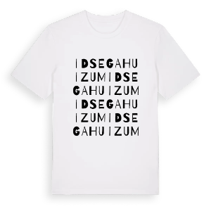 Idsegahuizum ordlek t-shirt – ekologisk bomull t-shirt från Pinshirt