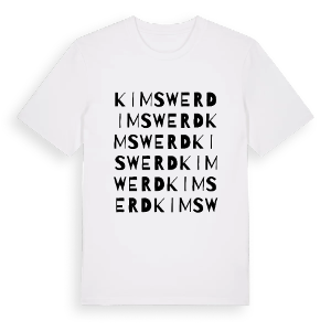 Kimswerd ordlek t-shirt – ekologisk bomull t-shirt från Pinshirt